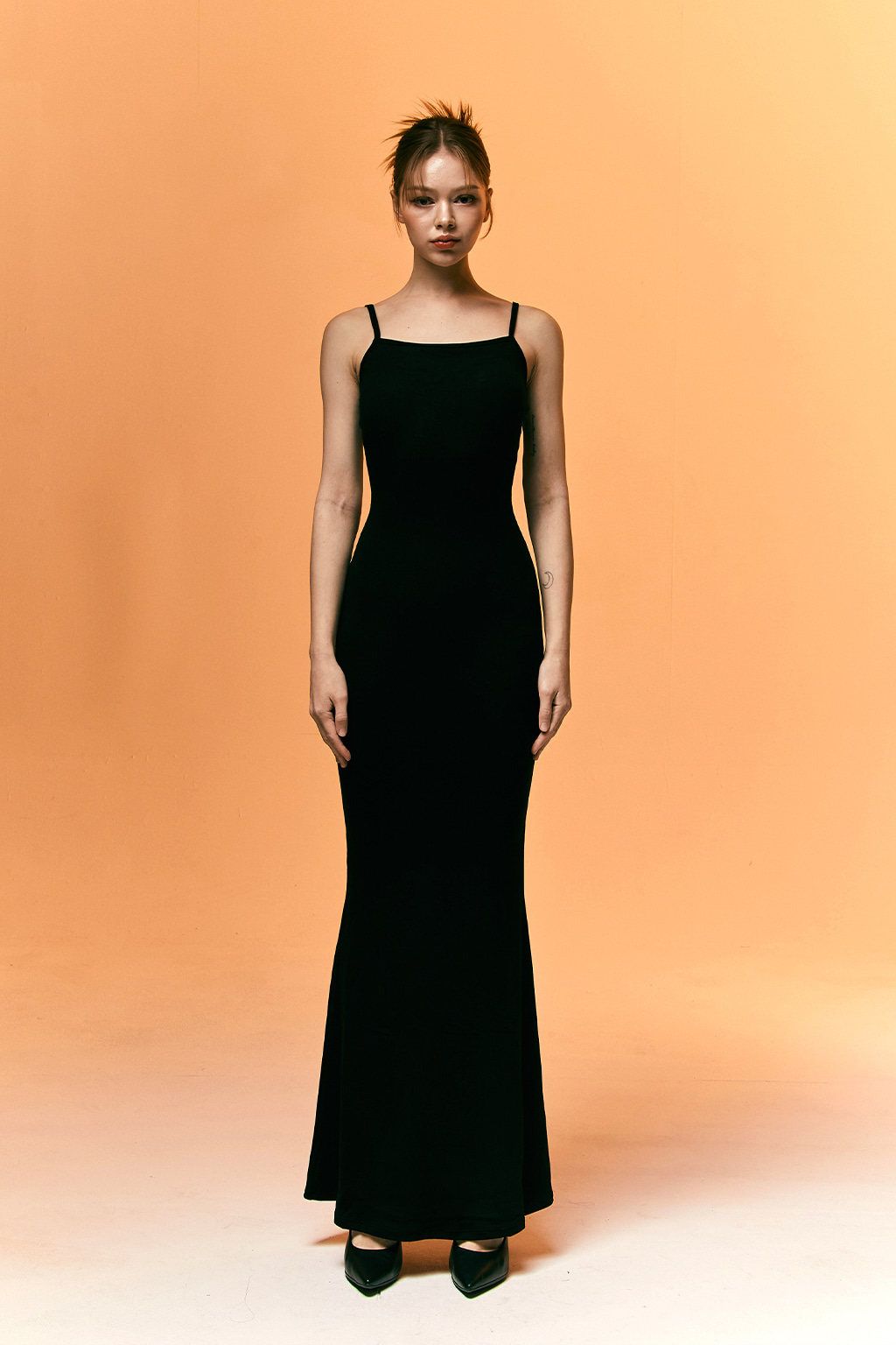 Modal Spandex Maxi Sleeveless Long Dress Black