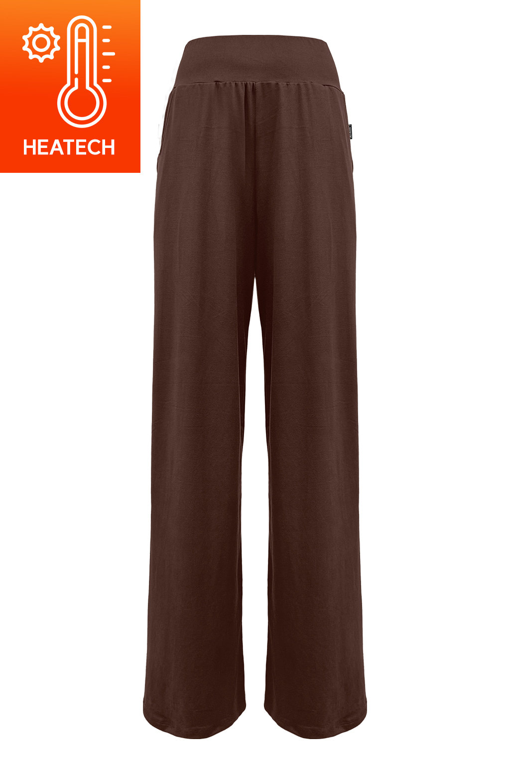 [Hittech] Ant waist banding wide pants Dark chocolate
